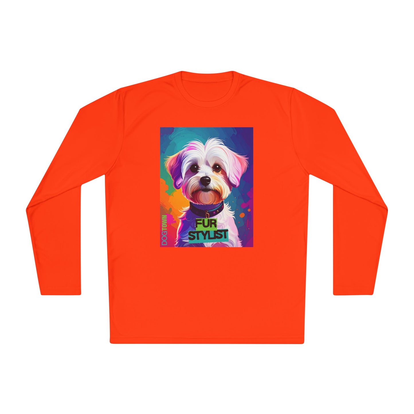 Dogtown Fur Stylist Groomer Shirt (Colorful with Maltese)