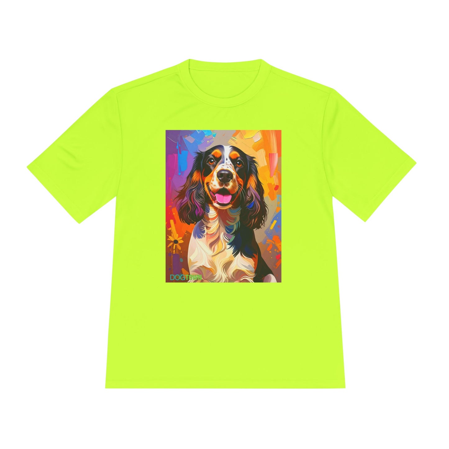 Pup Art Canvas Unisex Moisture Wicking Tee (English Springer Spaniel - 1)