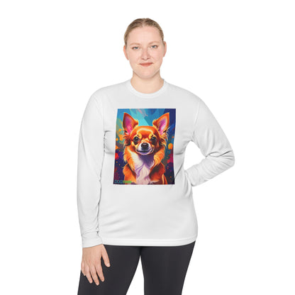 Pup Art Canvas Sport Long Sleeve Tee (Chihuahua)