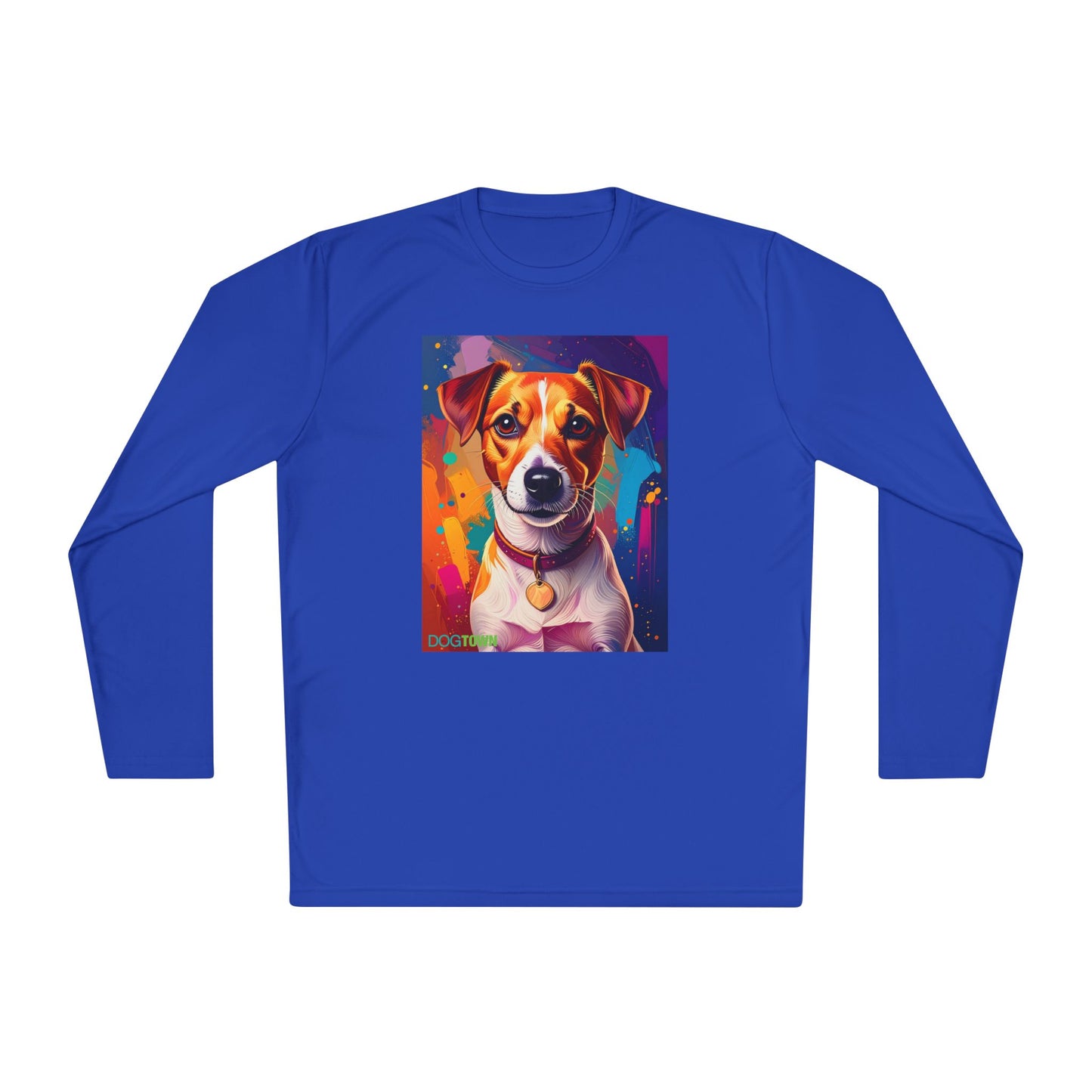 Pup Art Canvas Sport Long Sleeve Tee (Jack Russell Terrier)