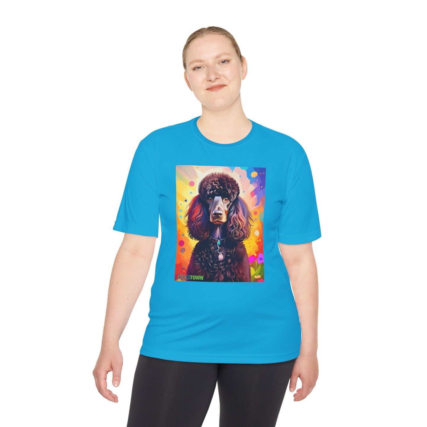 Pup Art Canvas Unisex Moisture Wicking Tee (Poodle Standard)