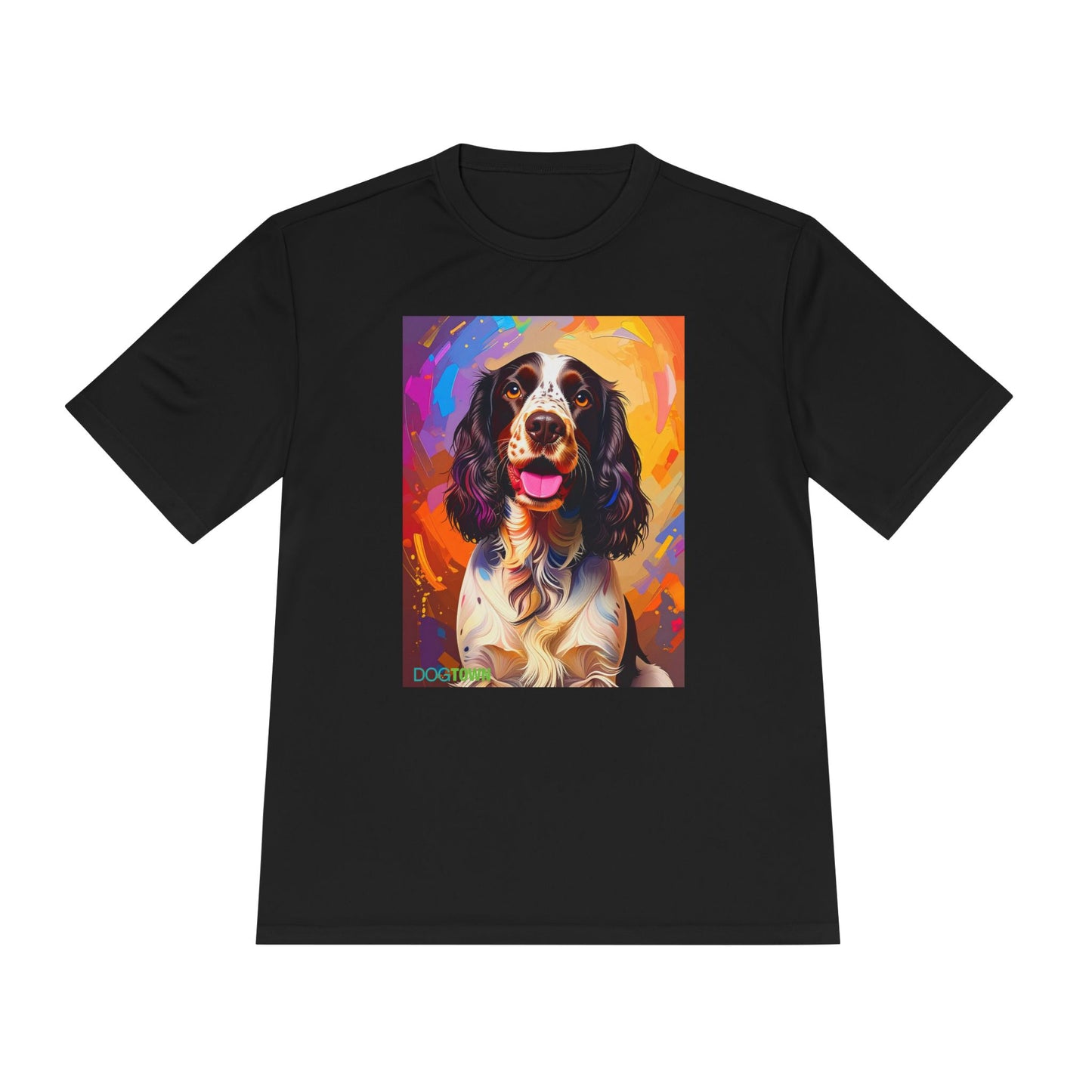 Pup Art Canvas Unisex Moisture Wicking Tee (English Springer Spaniel - 3)