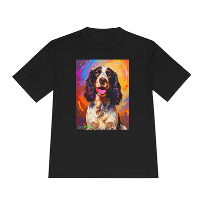 Pup Art Canvas Unisex Moisture Wicking Tee (English Springer Spaniel - 3)