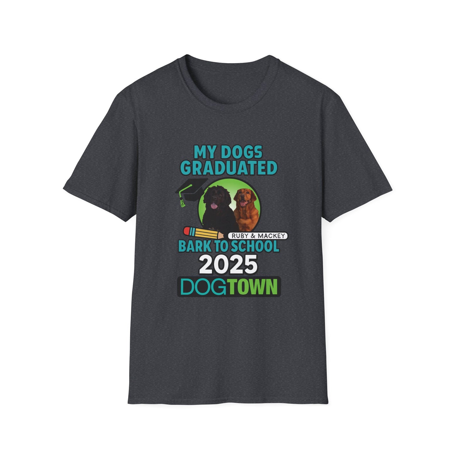 Bark to School 2025 - Unisex T-Shirt (Ruby & Mackey)