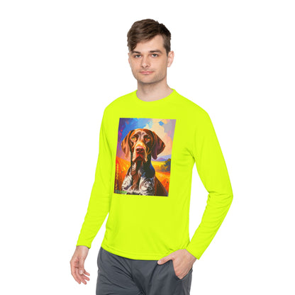 Pup Art Canvas Sport Long Sleeve Tee (German Shorthaired Pointer)