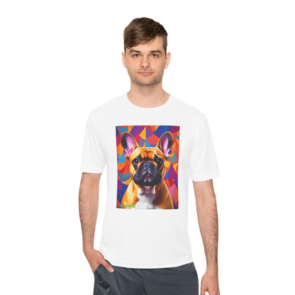 Pup Art Canvas Unisex Moisture Wicking Tee (French Bulldog)