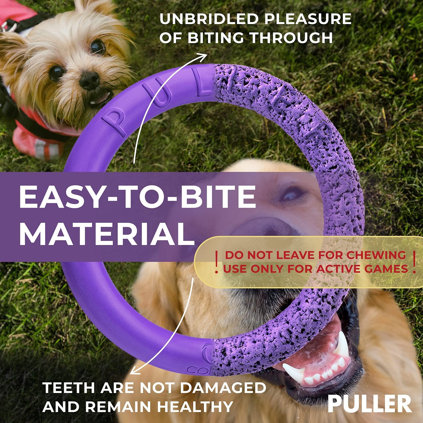 Puller Outdoor Dog Ring Toys   Dog Fetch Toy & Tug of War Dog Toy for
