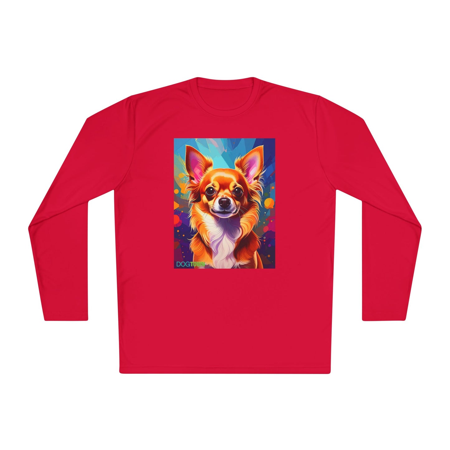 Pup Art Canvas Sport Long Sleeve Tee (Chihuahua)
