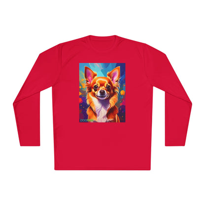 Pup Art Canvas Sport Long Sleeve Tee (Chihuahua)
