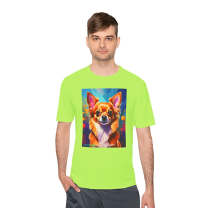 Pup Art Canvas Unisex Moisture Wicking Tee (Chihuahua)