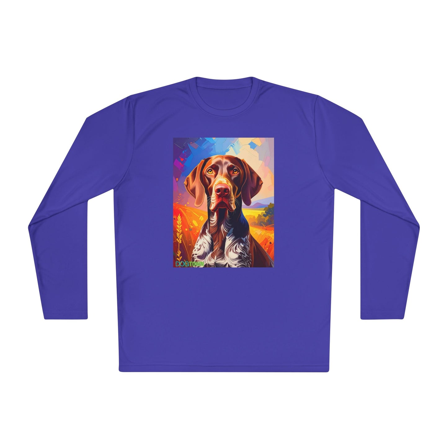 Pup Art Canvas Sport Long Sleeve Tee (German Shorthaired Pointer)
