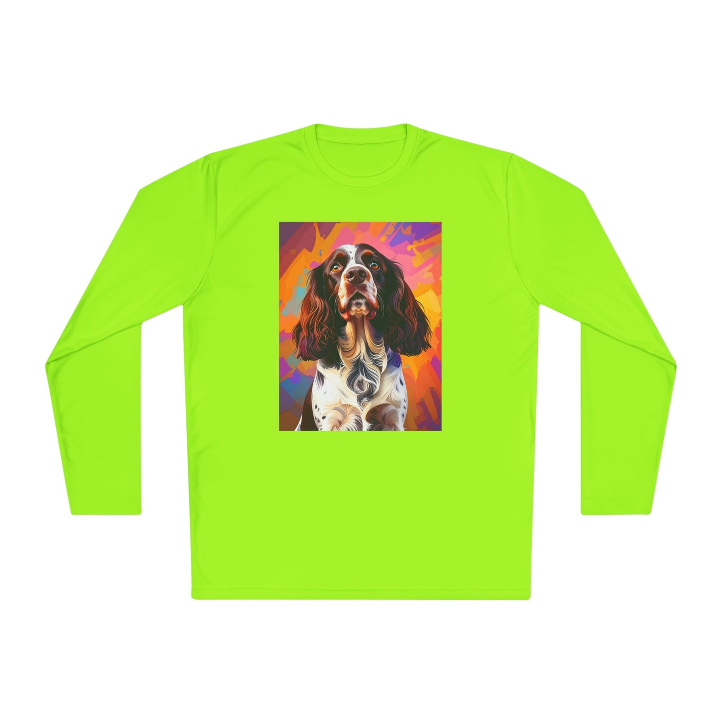 Pup Art Canvas Sport Long Sleeve Tee (English Springer Spaniel - 2)