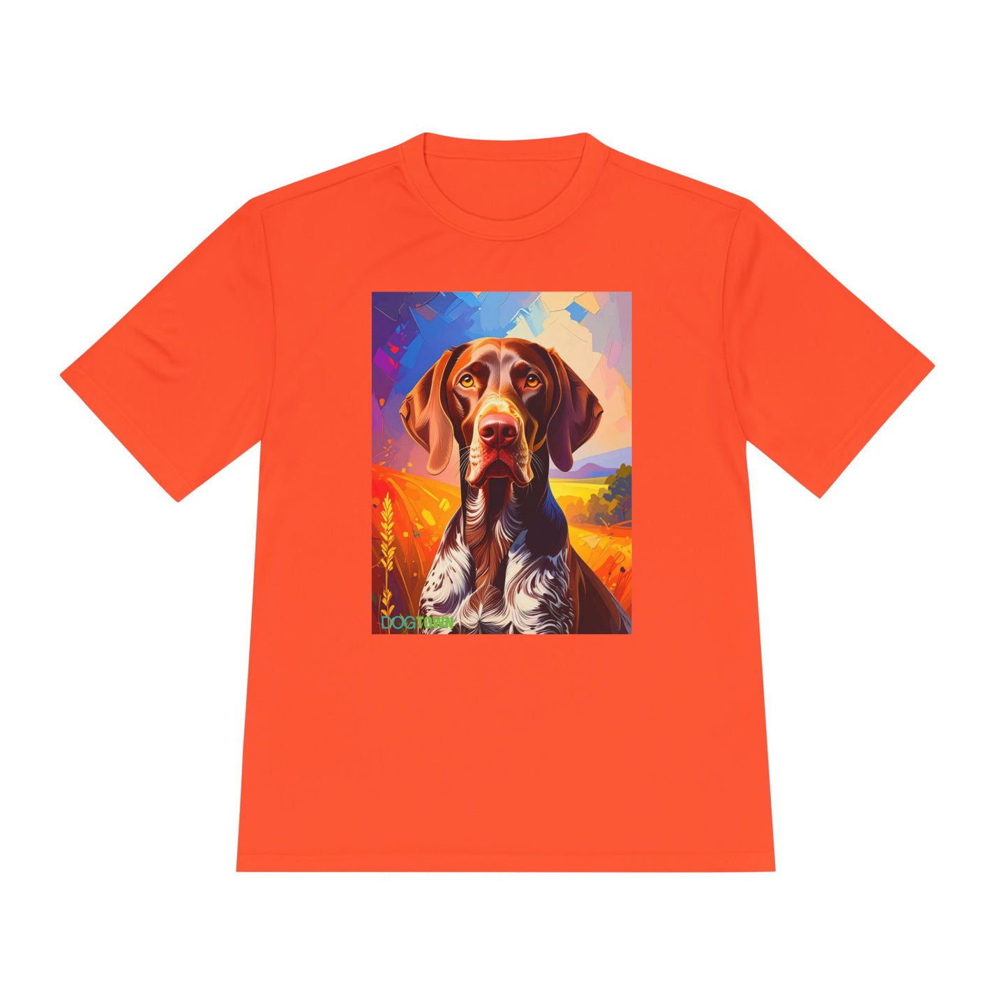 Pup Art Canvas Unisex Moisture Wicking Tee (German Shorthaired Pointer)
