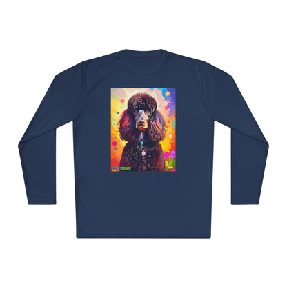 Pup Art Canvas Sport Long Sleeve Tee (Poodle Standard)