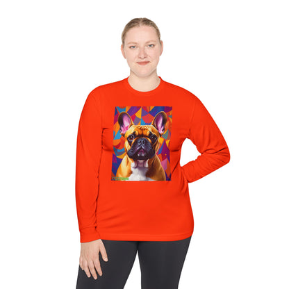 Pup Art Canvas Sport Long Sleeve Tee (French Bulldog)