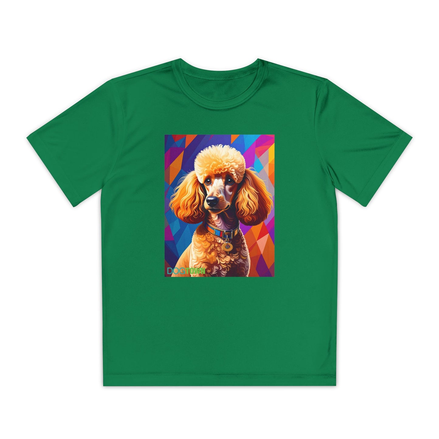Pup Art Canvas - Kid's Sport Short Sleeve Tee (Toy Poodle)
