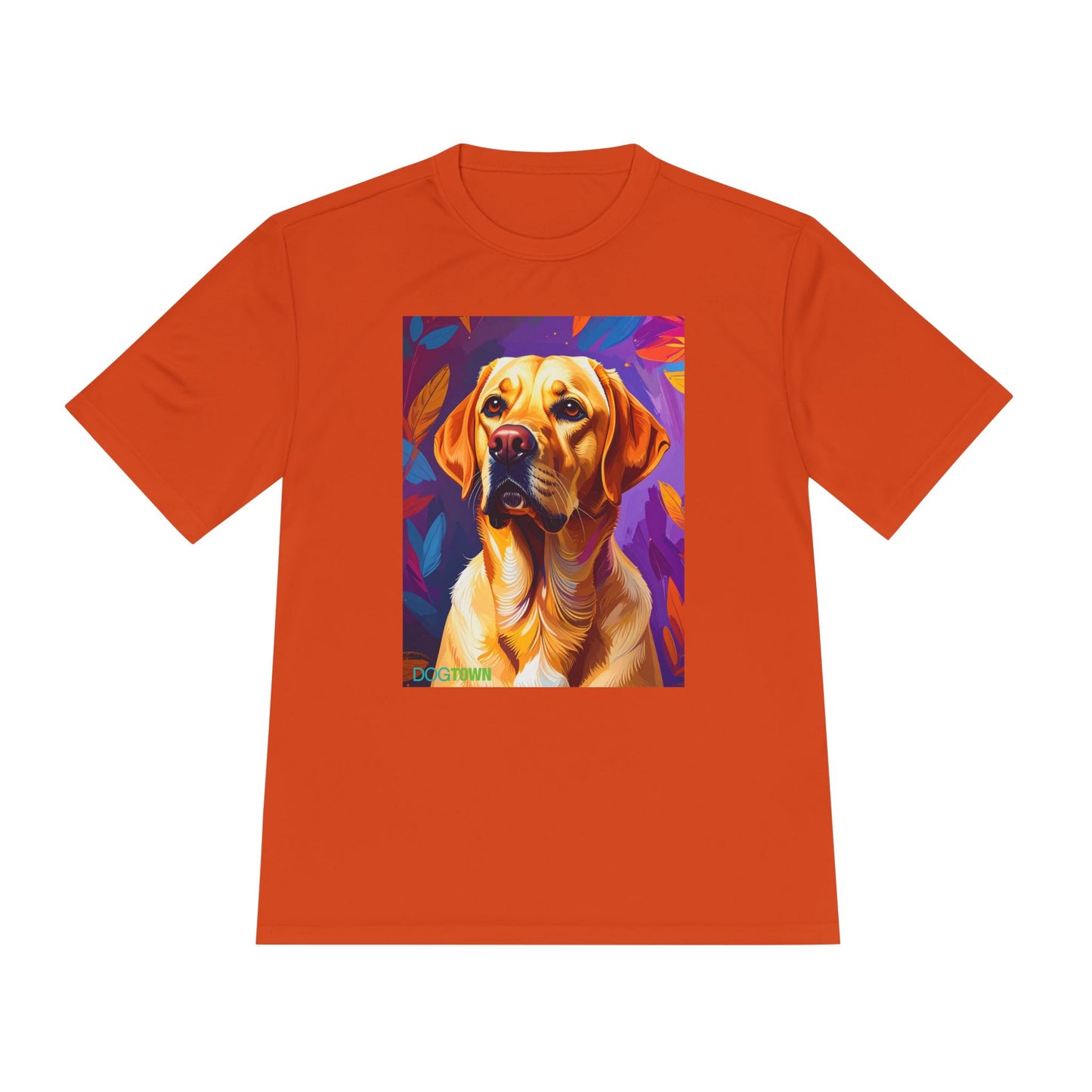 Pup Art Canvas Unisex Moisture Wicking Tee (Yellow Lab)