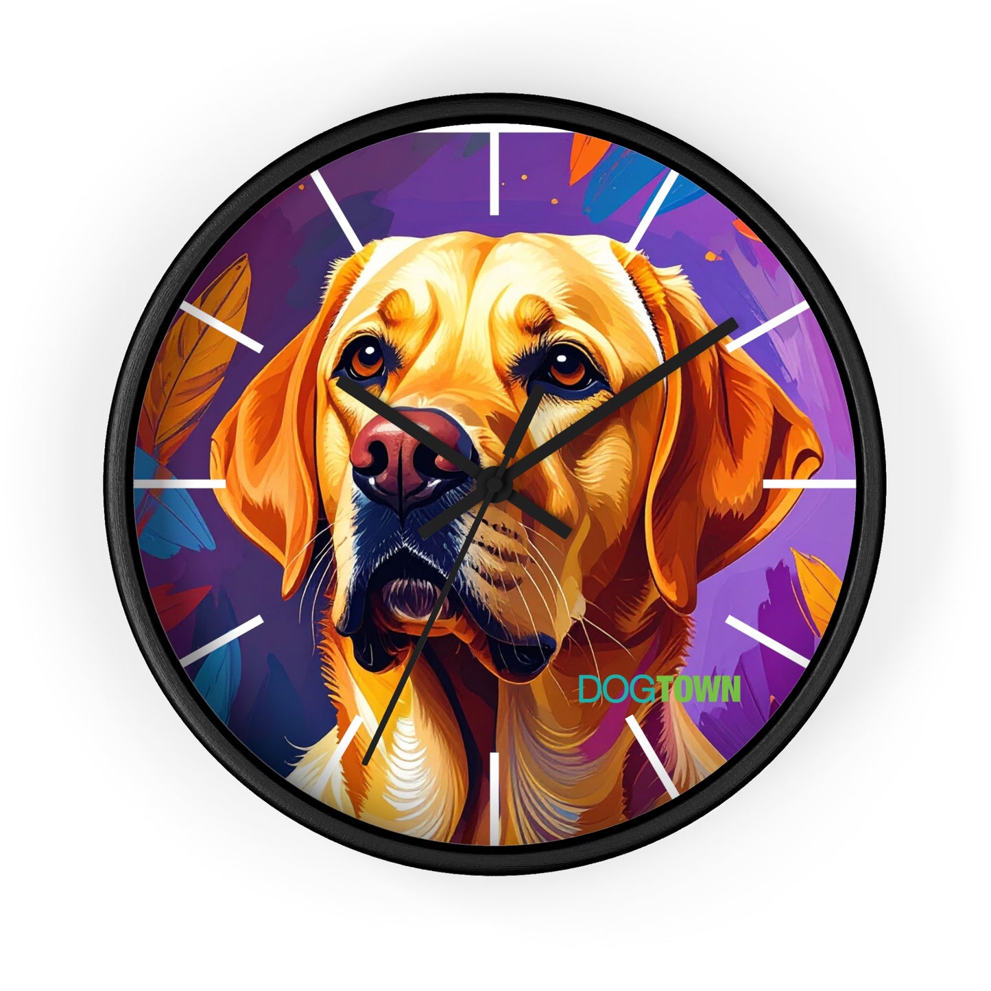 Dog Portrait Wall Clock, Colorful Pet Decor, Unique Gift for Dog Lovers, Home Office Wall Art, Labrador Retriever Clock