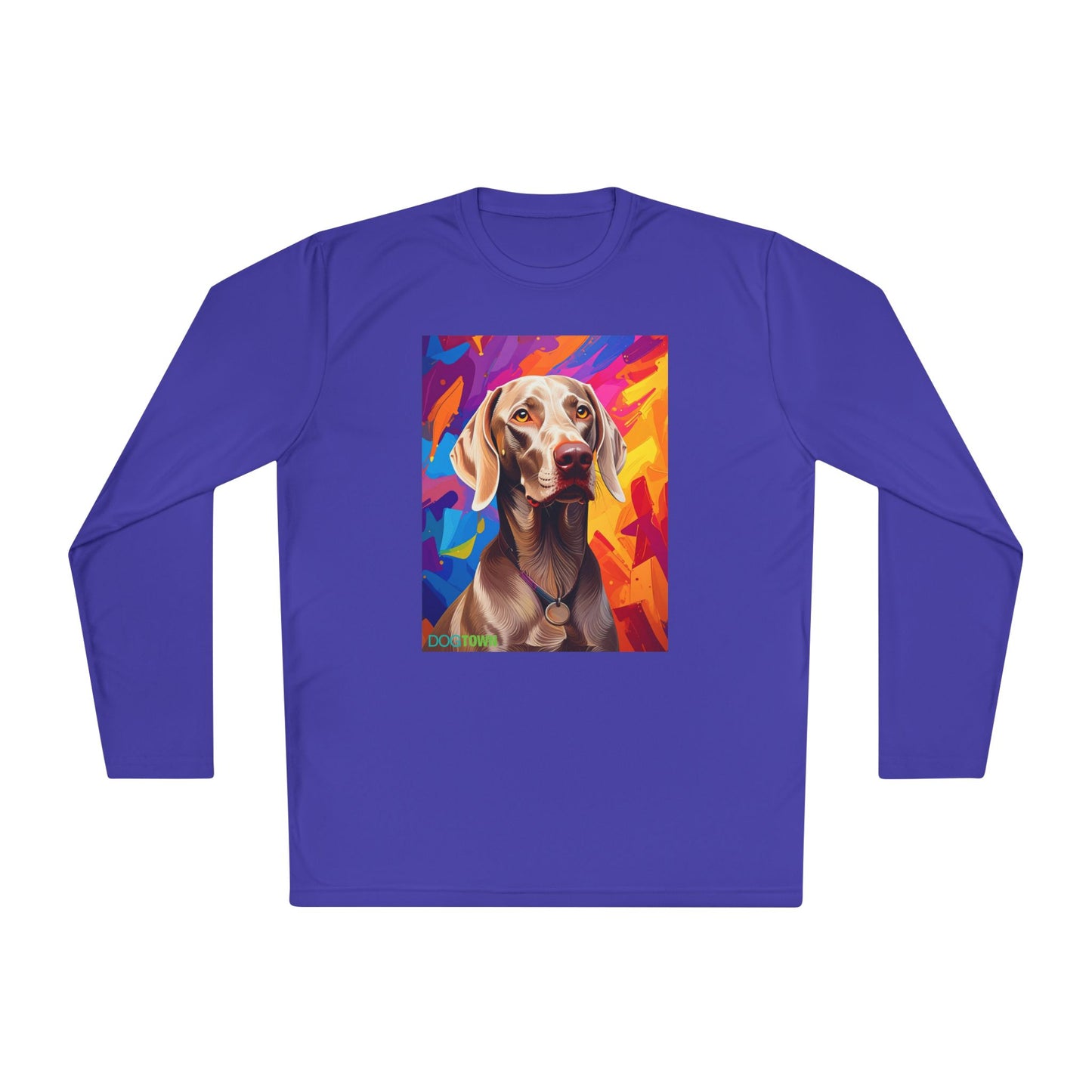 Pup Art Canvas Sport Long Sleeve Tee (Weimaraner)