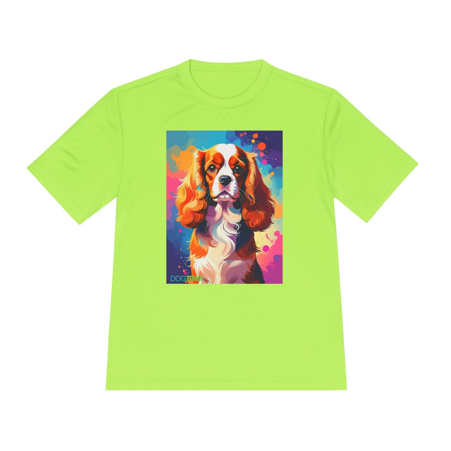Pup Art Canvas Unisex Moisture Wicking Tee (Cavalier King Charles Spaniel)