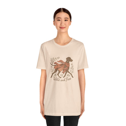 Dogtown Boho Revival "Wild and Free" Unisex Jersey Tee (Weimaraner)