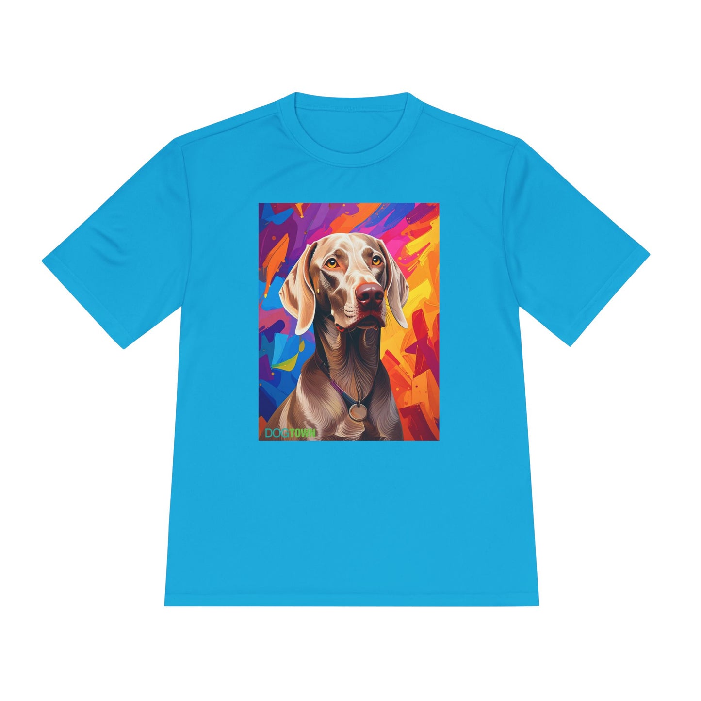 Pup Art Canvas Unisex Moisture Wicking Tee (Weimaraner)