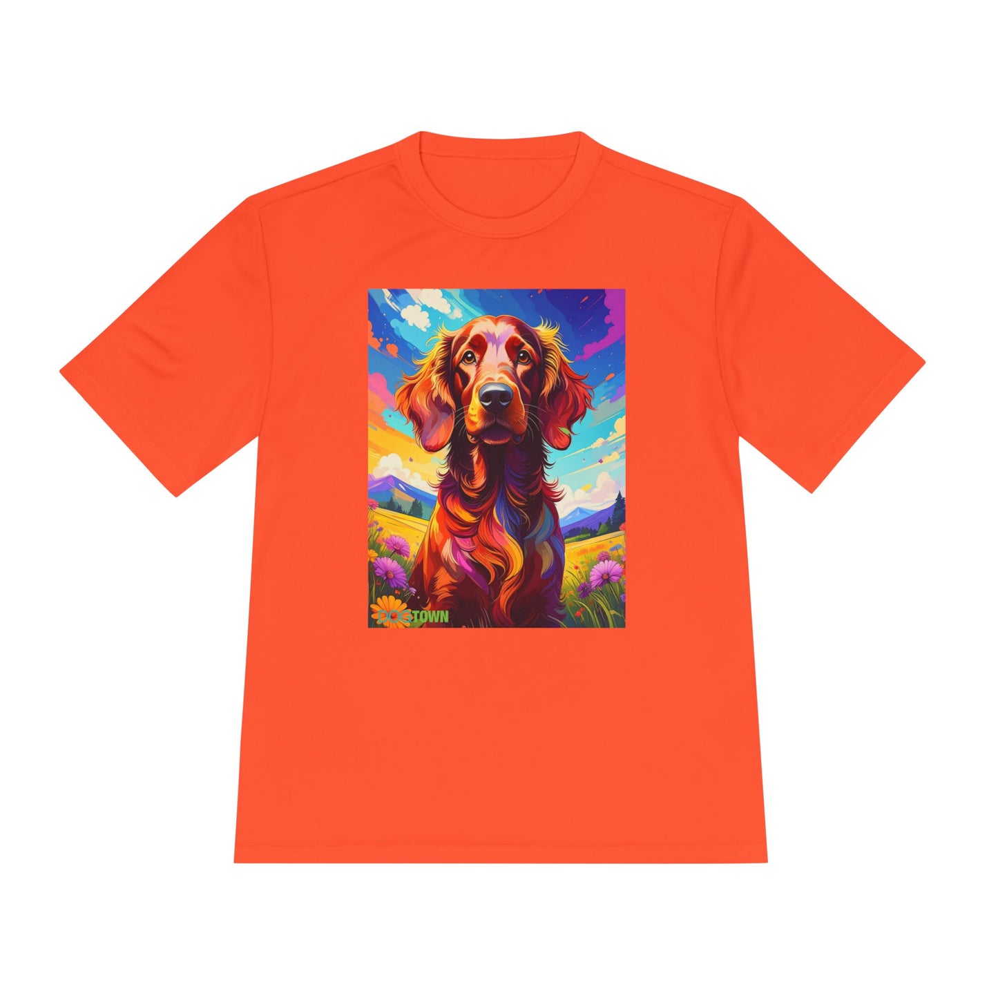 Pup Art Canvas Unisex Moisture Wicking Tee (Irish Setter)