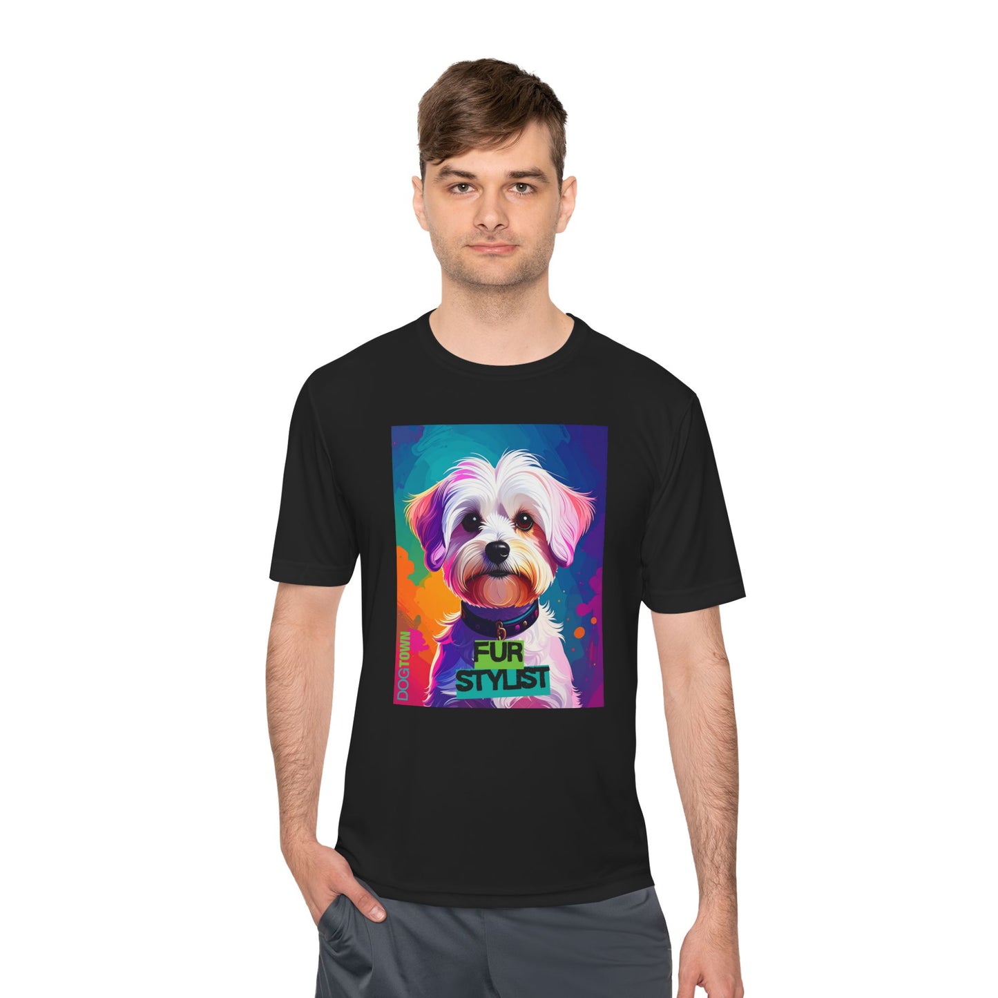 Dogtown Fur Stylist Groomer Shirt (Colorful with Havanese)