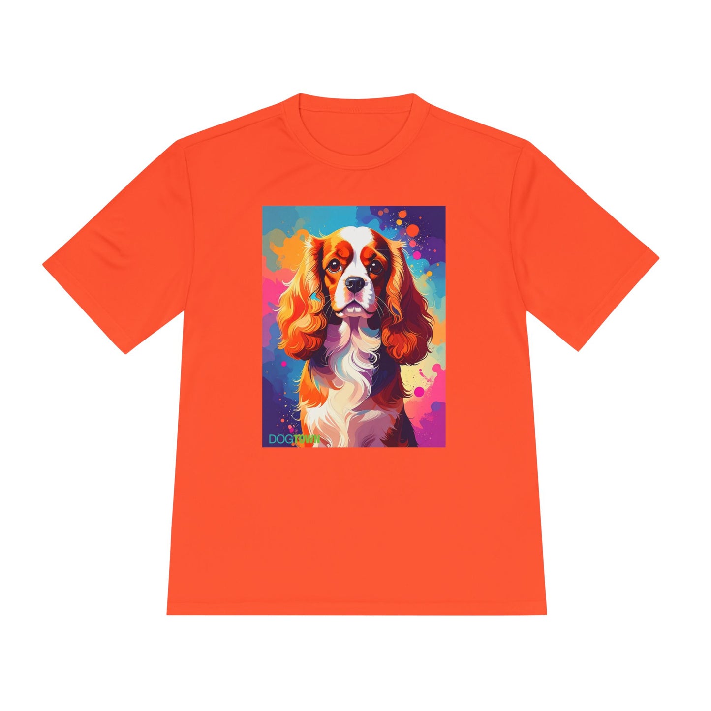 Pup Art Canvas Unisex Moisture Wicking Tee (Cavalier King Charles Spaniel)