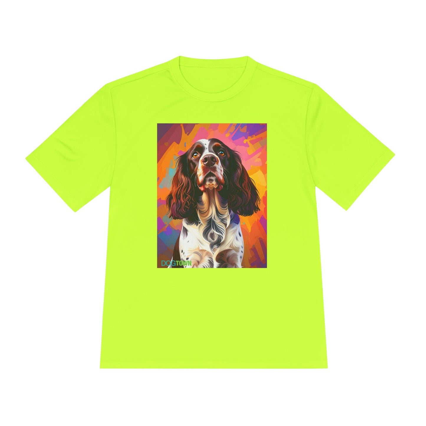 Pup Art Canvas Unisex Moisture Wicking Tee (English Springer Spaniel - 2)
