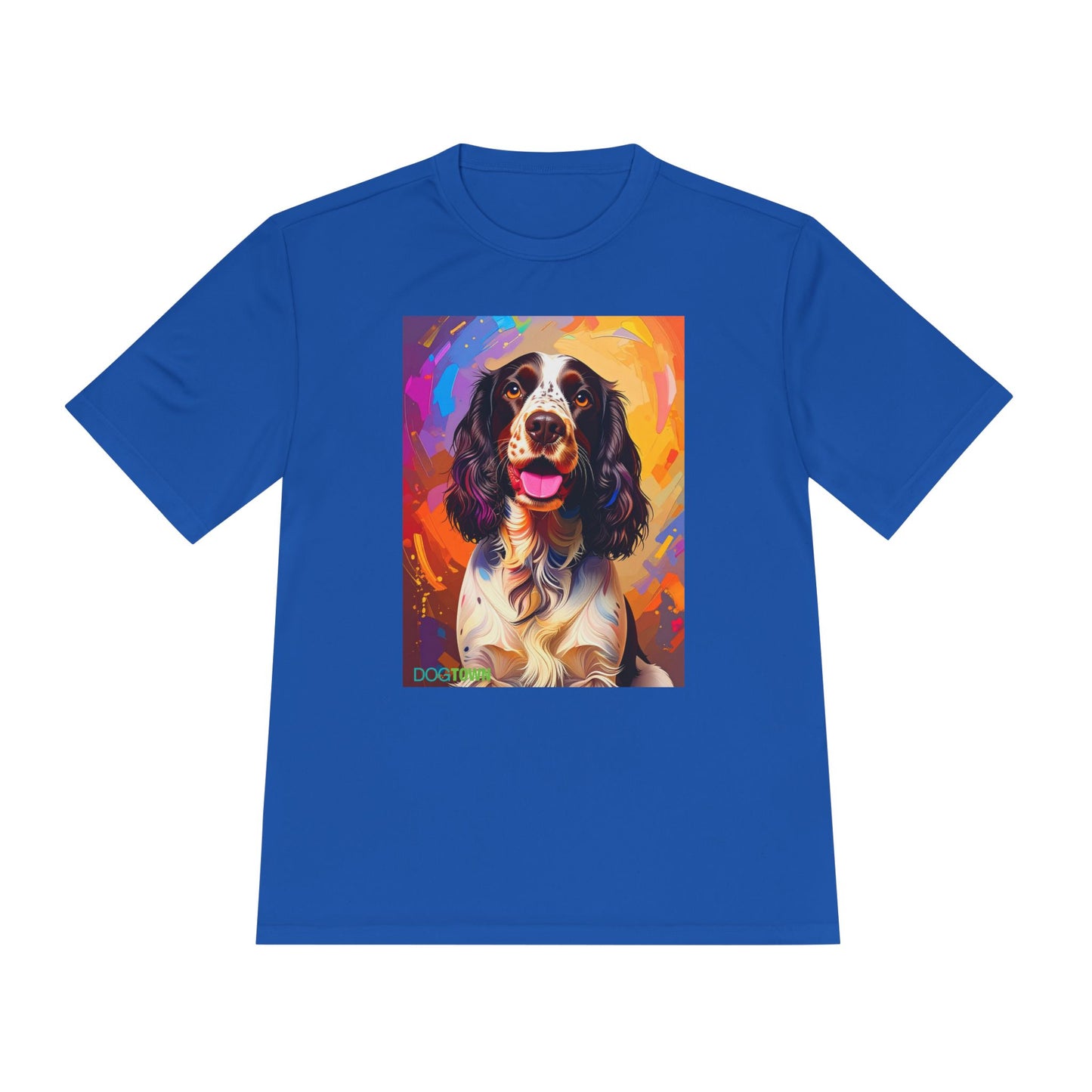 Pup Art Canvas Unisex Moisture Wicking Tee (English Springer Spaniel - 3)