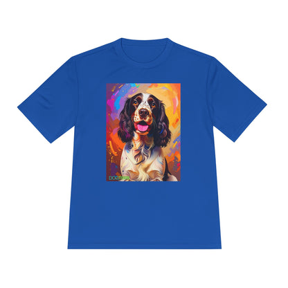 Pup Art Canvas Unisex Moisture Wicking Tee (English Springer Spaniel - 3)