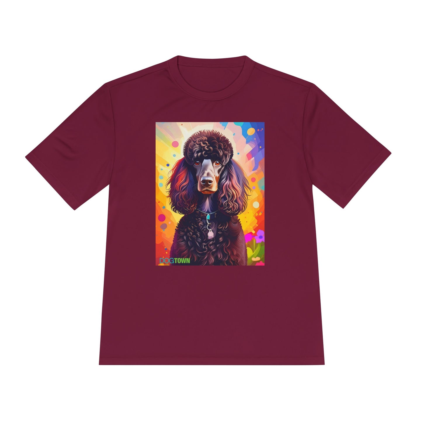 Pup Art Canvas Unisex Moisture Wicking Tee (Poodle Standard)