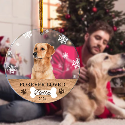 Personalized Memorial Dog Ornament Christmas Photo Ornament Christmas Gift for Pet Lovers
