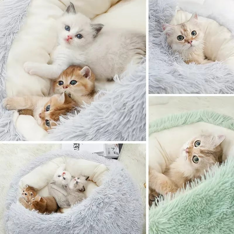 Soft Plush Pet Bed Nest with Cover