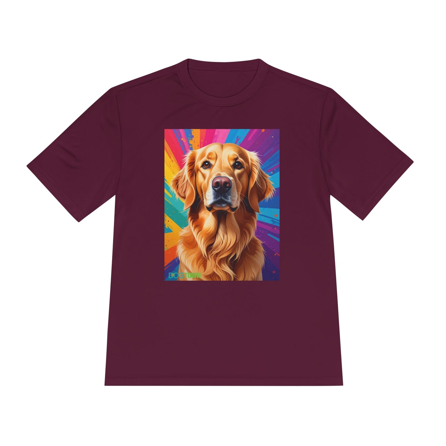 Pup Art Canvas Unisex Moisture Wicking Tee (Golden Retriever)