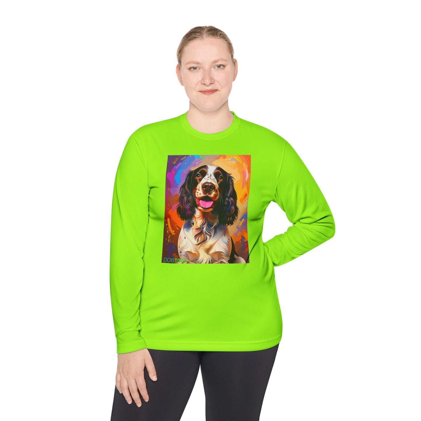 Pup Art Canvas Sport Long Sleeve Tee (English Springer Spaniel - 3)