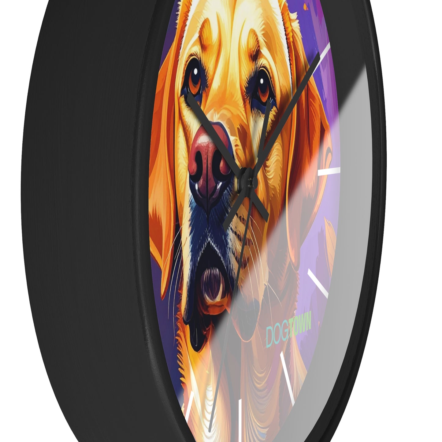 Dog Portrait Wall Clock, Colorful Pet Decor, Unique Gift for Dog Lovers, Home Office Wall Art, Labrador Retriever Clock