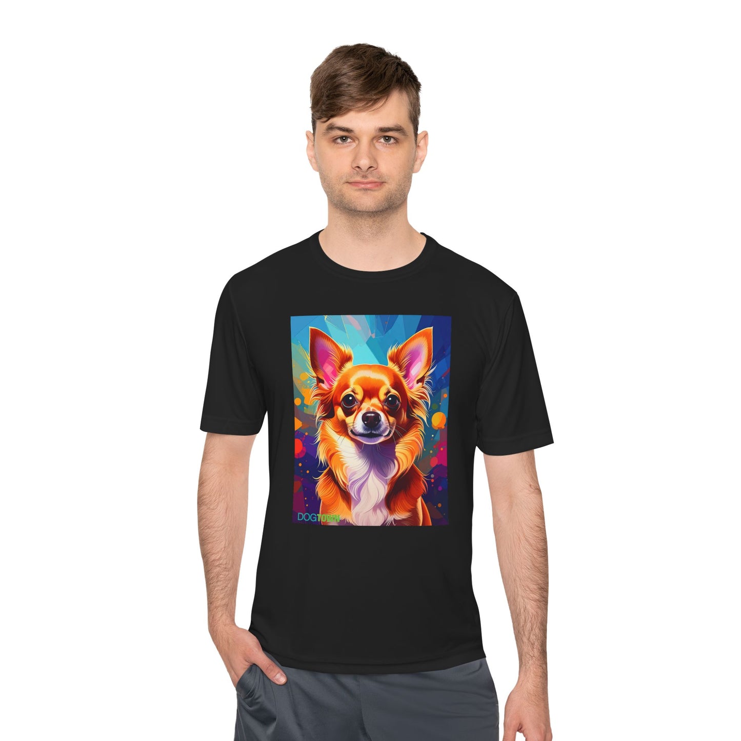 Pup Art Canvas Unisex Moisture Wicking Tee (Chihuahua)