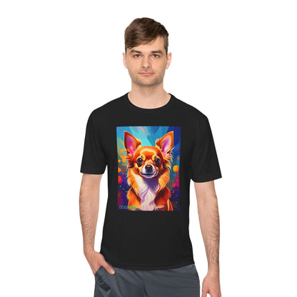 Pup Art Canvas Unisex Moisture Wicking Tee (Chihuahua)
