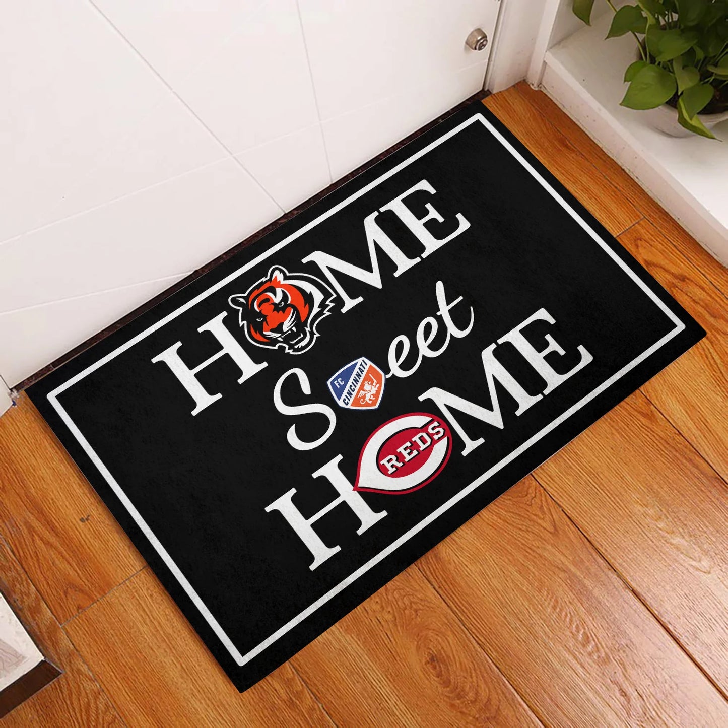 Home Sweet Home - Cincinnati BG, Cincinnati R, Cincinnati FC - anti Slip Indoor Doormat