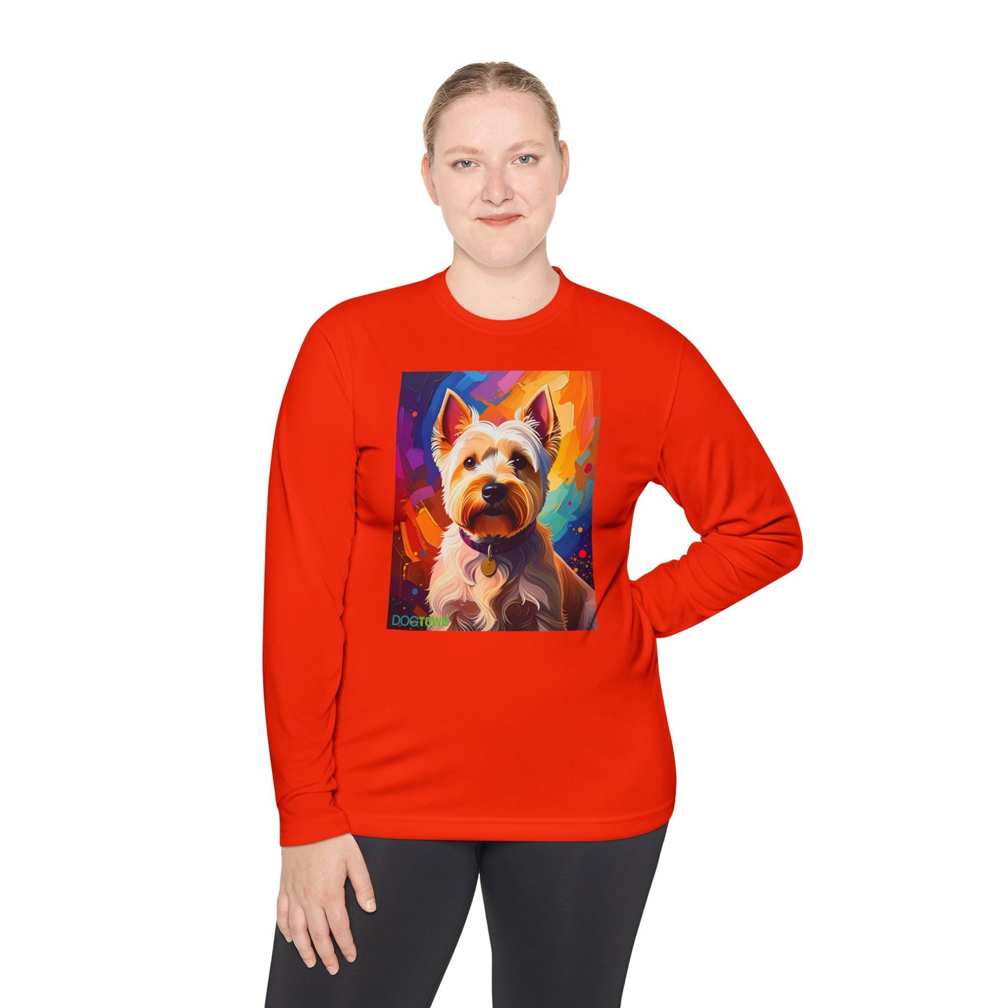 Pup Art Canvas Sport Long Sleeve Tee (West Highland White Terrier (Westie))