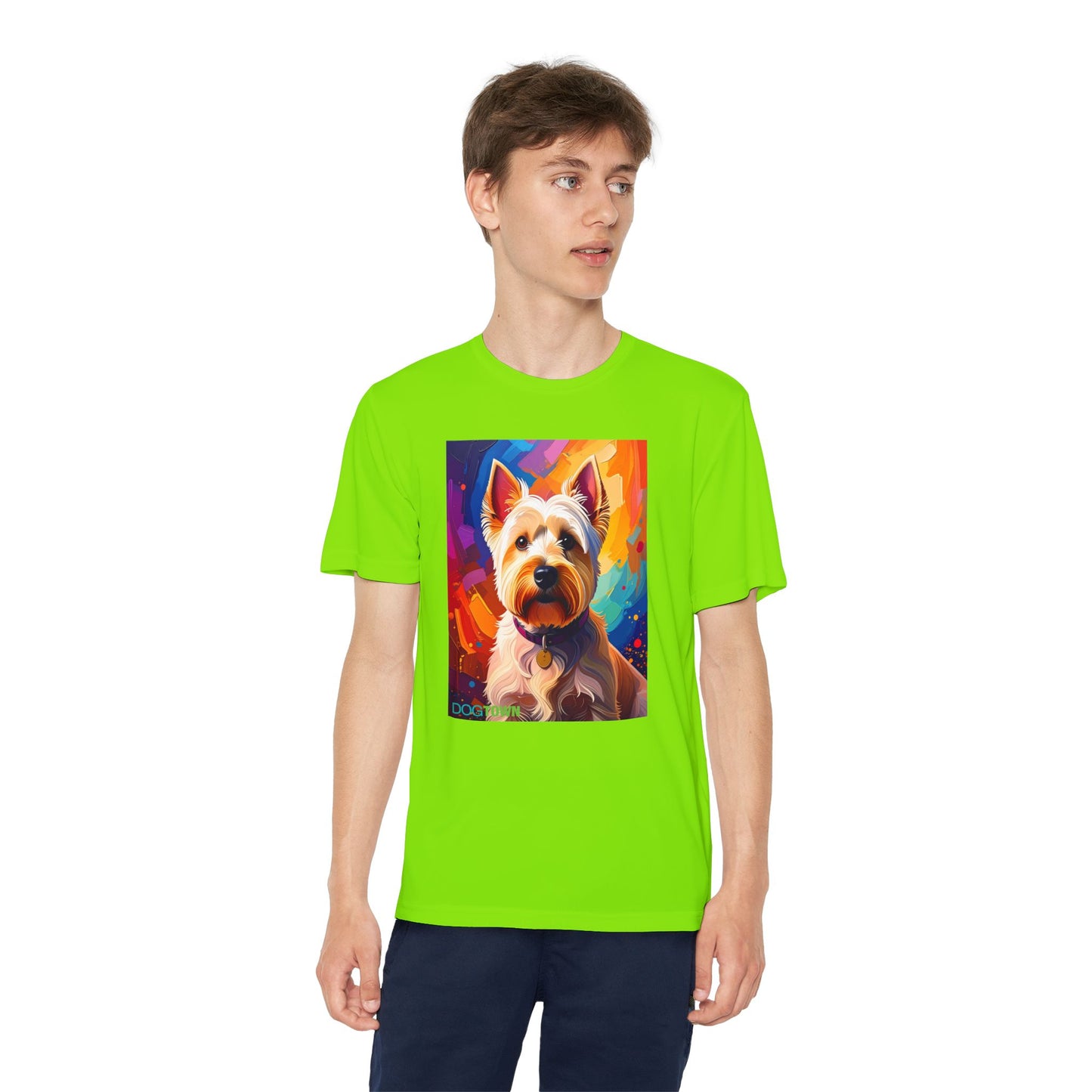 Pup Art Canvas - Kid's Sport Short Sleeve Tee (West Highland White Terrier)