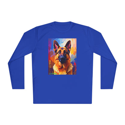 Pup Art Canvas Sport Long Sleeve Tee (German Shepherd)