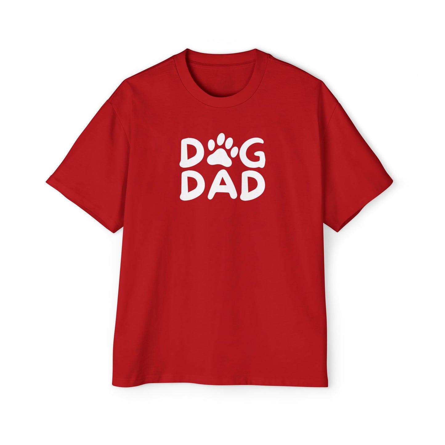Dog Dad Heavy Oversized Tee, Perfect Gift for Dog Lovers, Casual Comfort, Father's Day, Pet Parent Apparel