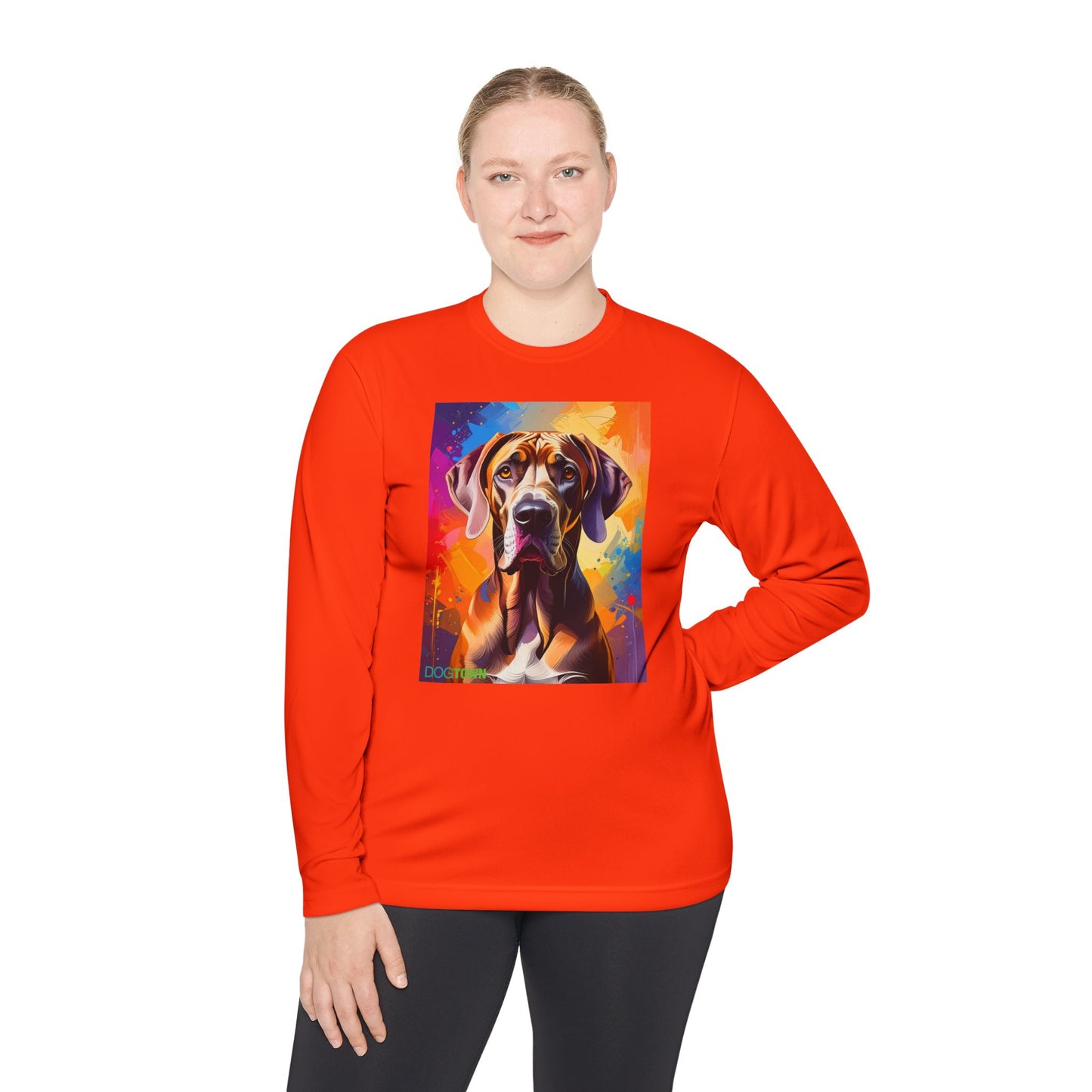 Pup Art Canvas Sport Long Sleeve Tee (Great Dane)