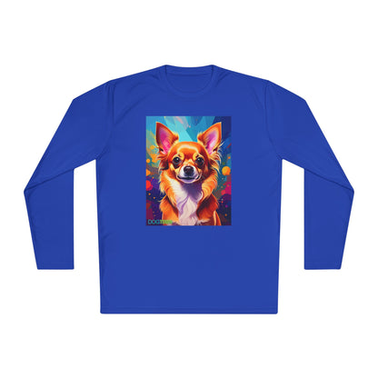 Pup Art Canvas Sport Long Sleeve Tee (Chihuahua)