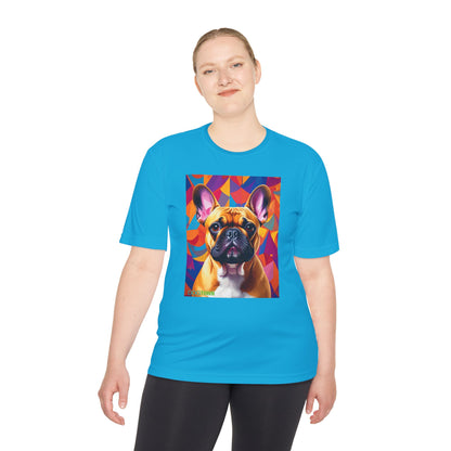 Pup Art Canvas Unisex Moisture Wicking Tee (French Bulldog)