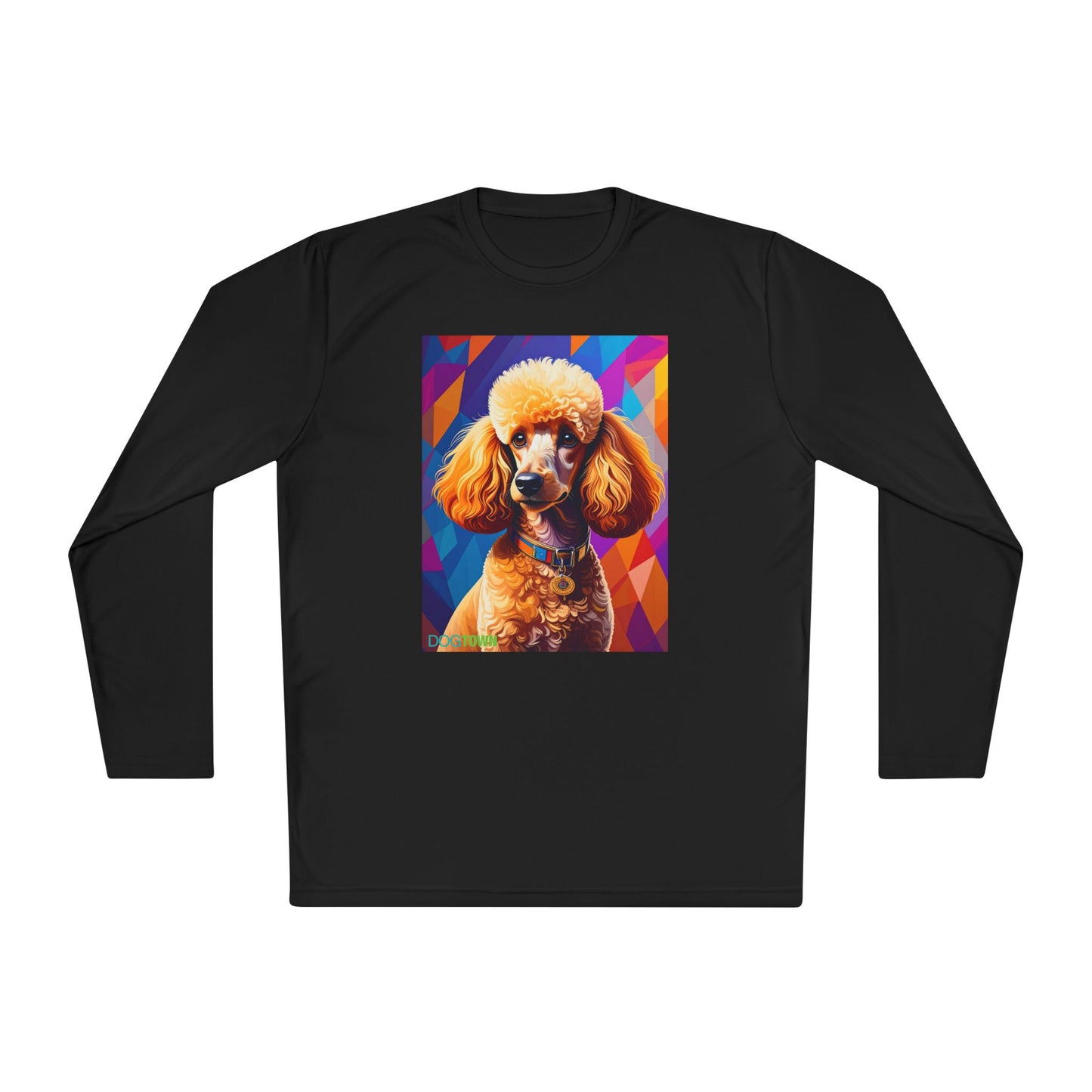 Pup Art Canvas Sport Long Sleeve Tee (Mini Poodle)