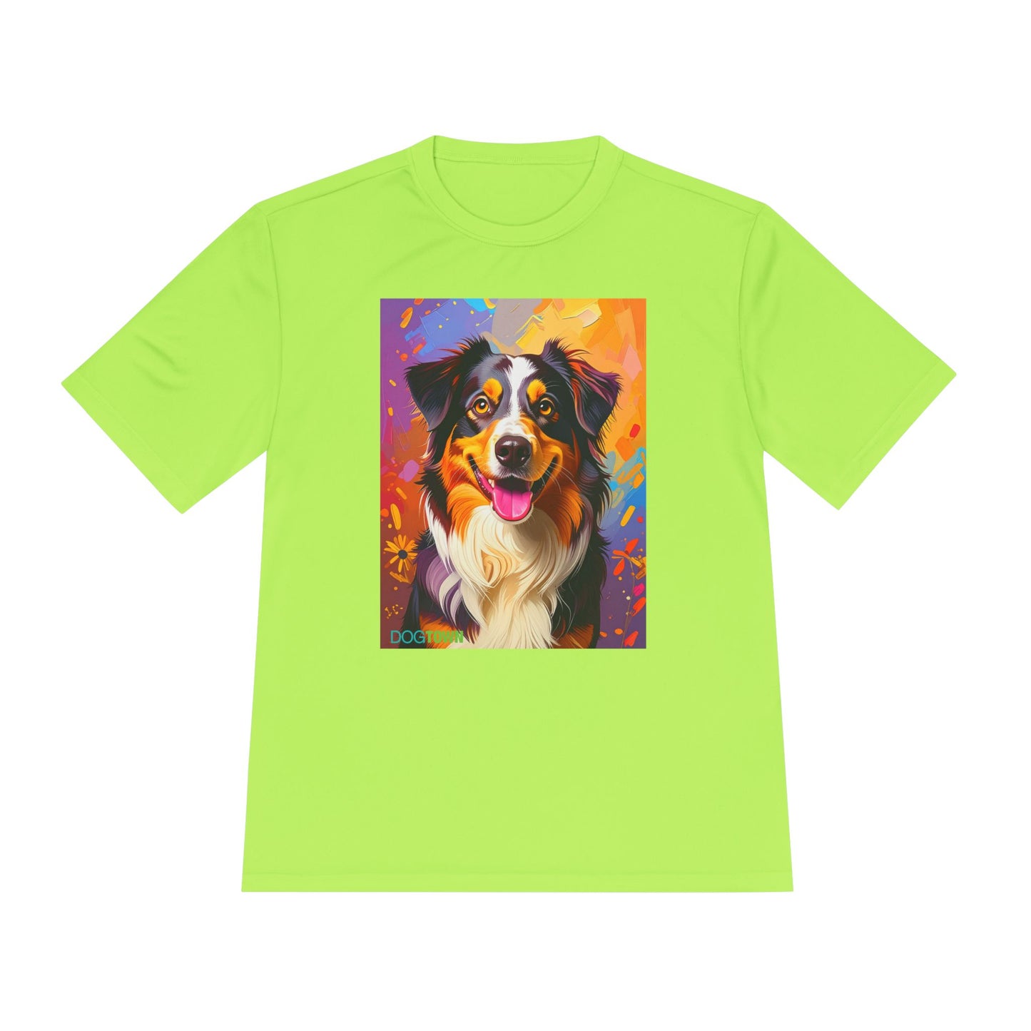 Pup Art Canvas Unisex Moisture Wicking Tee (Australian Shepherd)